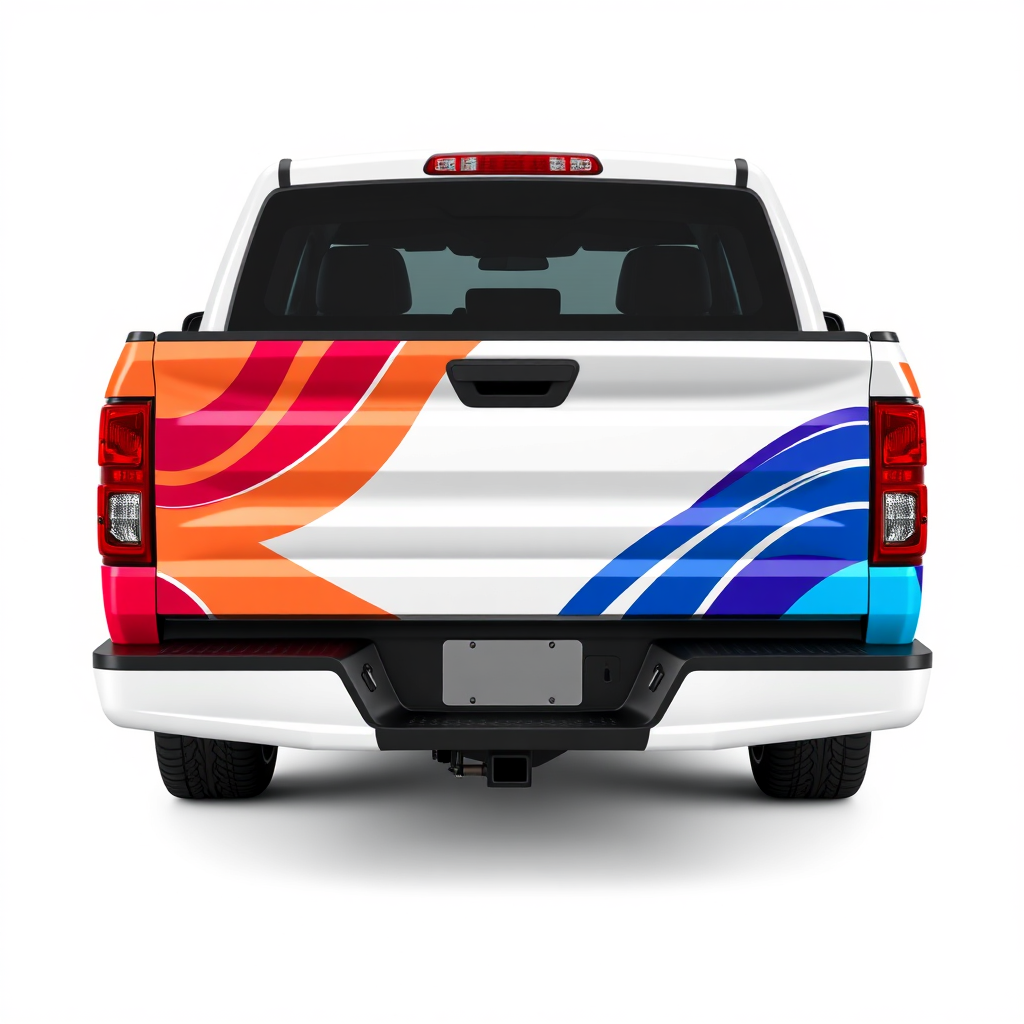 Truck rear wrap presentation
